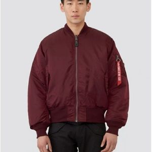 ALPHA MA-1 Flight Jacket Unisex (Maroon) XS